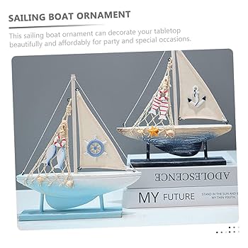 Amazon.co.jp: GRADENEVE デスクトップ ヨット 装飾品 航海 木製